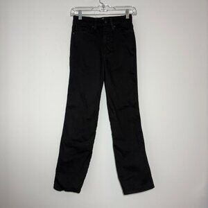 Good American Good Curve High-Rise Ankle Straight Jeans – Black – Size 2 / 26